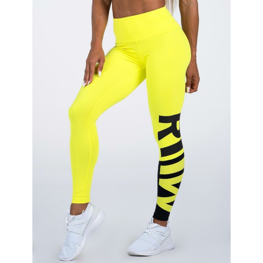 Ryderwear neonude scrunch bum leggings neon yellow